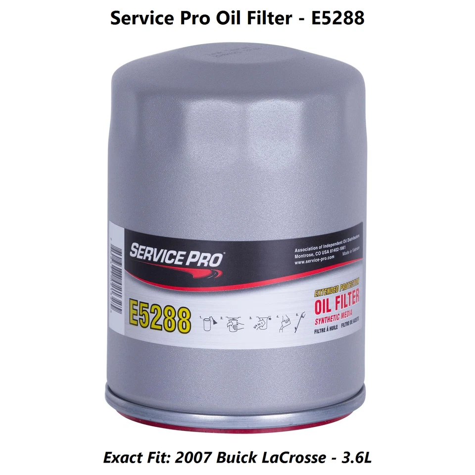 Fits: 2007 Buick LaCrosse 3.6L Complete Air, Oil & Cabin Filter Kit (5W-30) Foto 3 de 4
