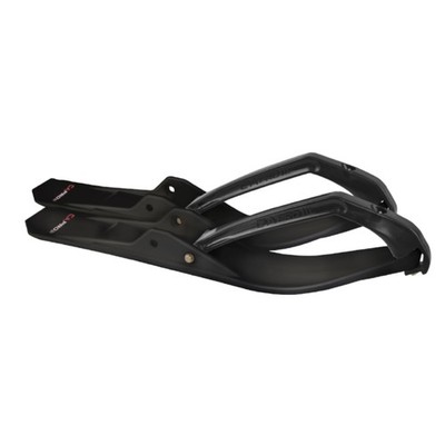 Pair of Black C&A Pro MINI Snowmobile Skis W/Black C&A Pro Loops