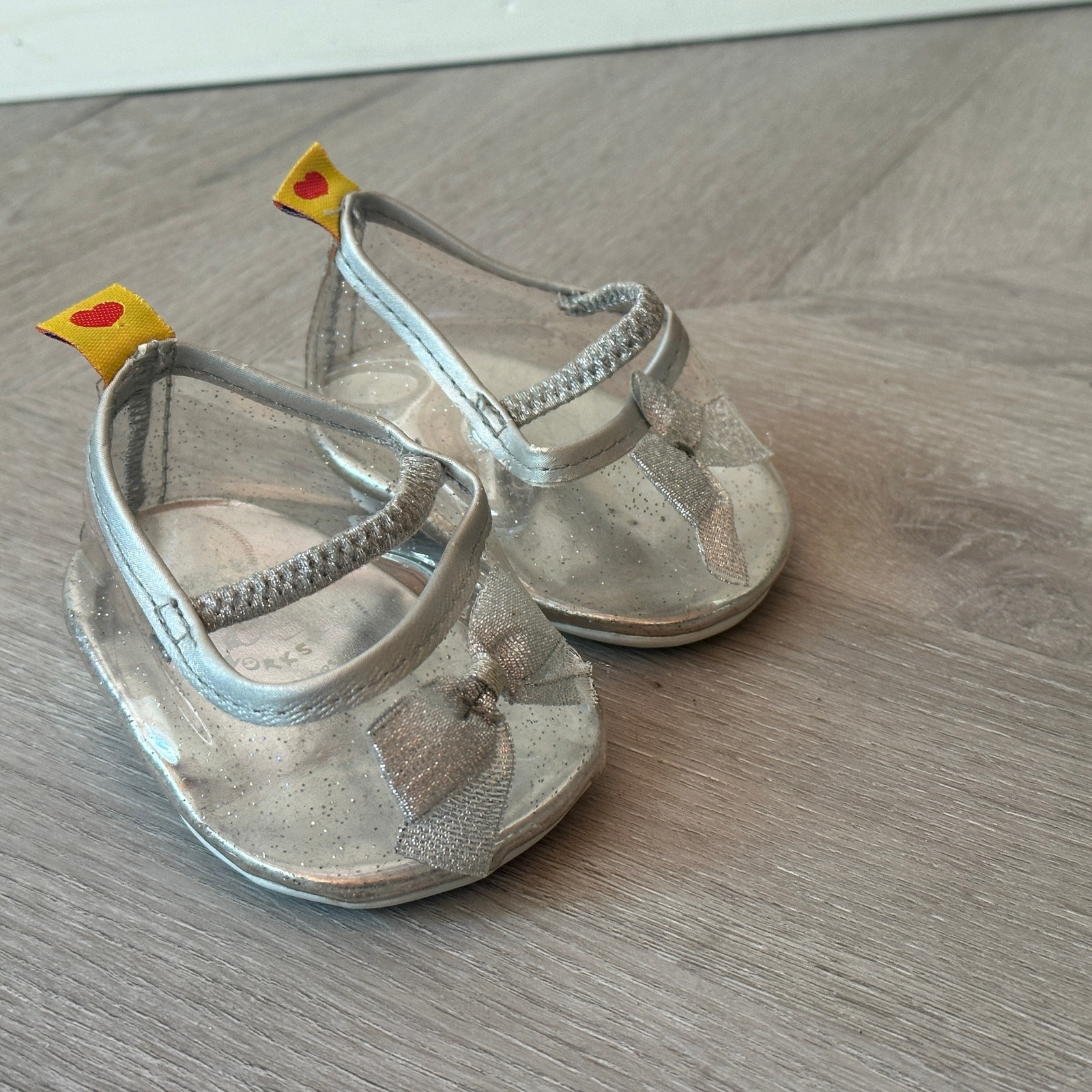 Build a Bear Shoes Silver High Heels Glitter Princess Cinderella