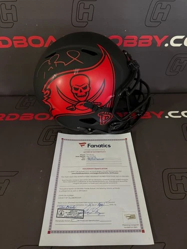 TOM BRADY Autographed Eclipse Alternate Full Size Helmet! FANATICS COA! BUCS!