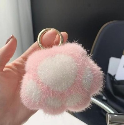 Plush car keychain bunny pendant