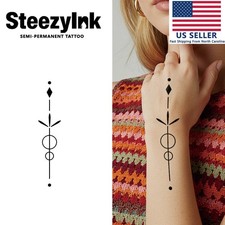 SteezyInk temporary tattoo Linear Motion last upto 2 weeks 2 x 7 inch