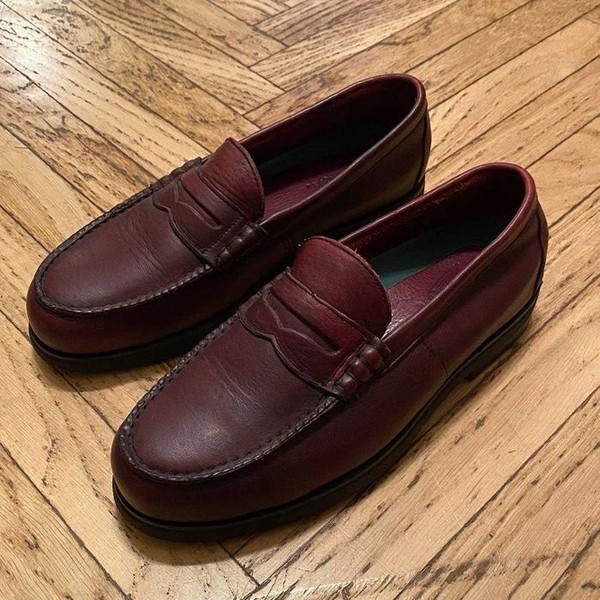 Men Red Wing Loafers Burgundy Leather 41.5