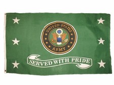 US Army Served With Pride Flag 3x5 ft USA Vet Veteran Retired Military Service