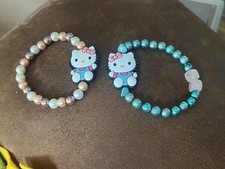 Set of 2 Hello Kitty theme stretchy bracelets B8