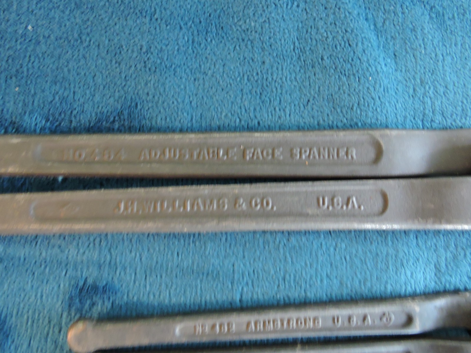 J.H. Williams Adjustable Face Pin Spanner Wrenches  482 & 484 and Armstrong 482.