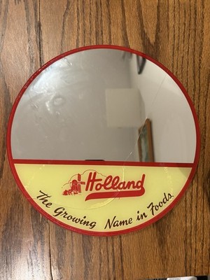 1960s  Holland Custard and Ice Cream Round Mirror
