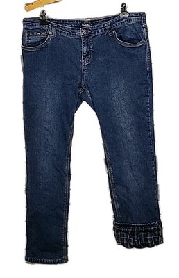   River & Rose Women's Size 12 Flannel Lined Denim Mid Rise Straight Leg Jeans