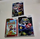 Wii Game Lot 3 Mario Galaxy Smash Bros Brawl Super Paper Mario Complete CIB NTSC