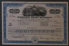 6 X Tennessee  Valley Authority 7 % Bond Series A 1972 due 1997 div. Nennwerte