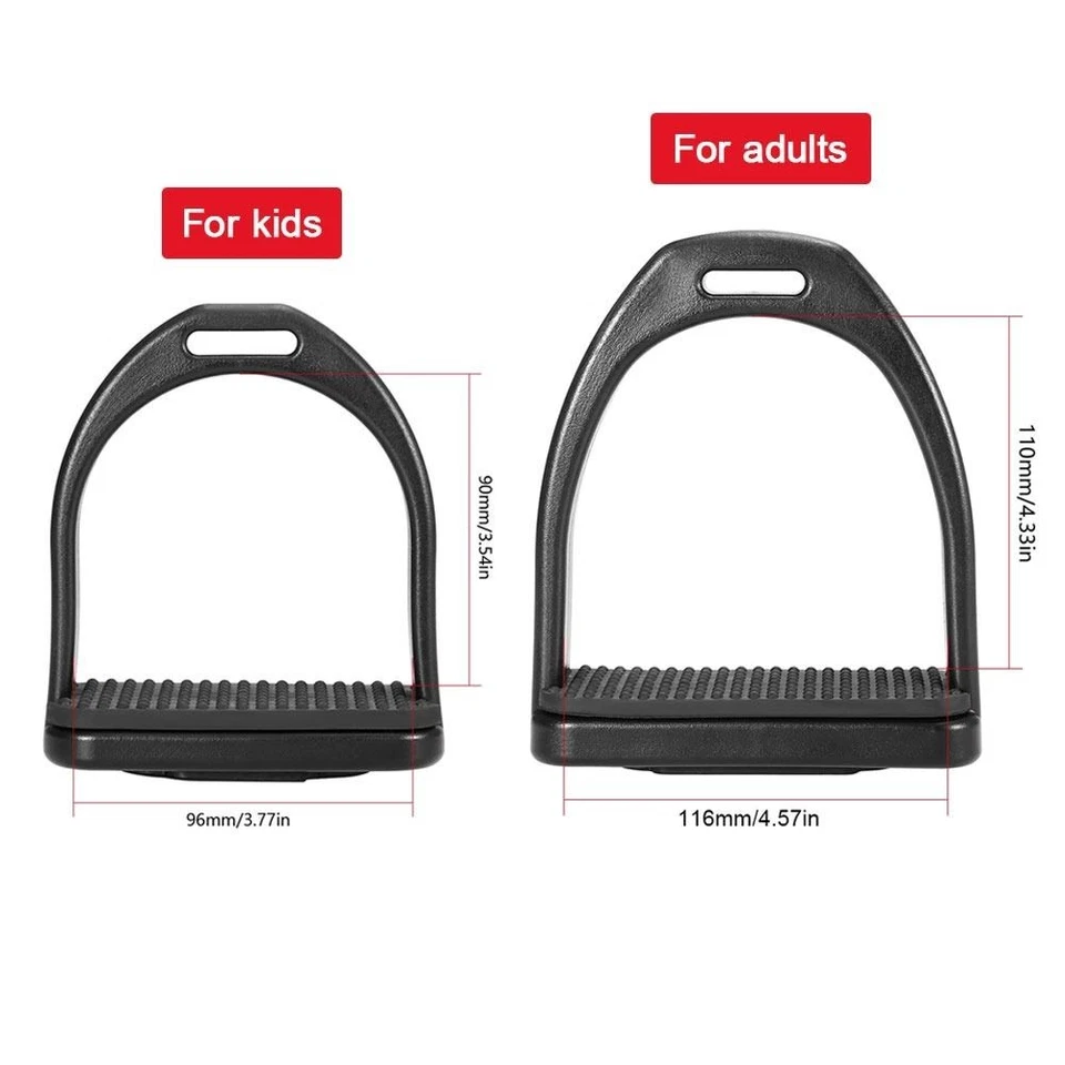 1Pair Engineering Plastics Western Horse Stirrups Safety for Horse Riding - image 2 of 4