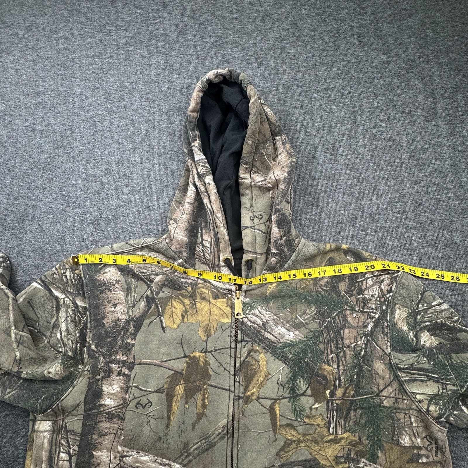 Carhartt Hoodie RealTree Camo Full Zip Camoflouge K289 977 Sweatshirt Sz L Tall image 8
