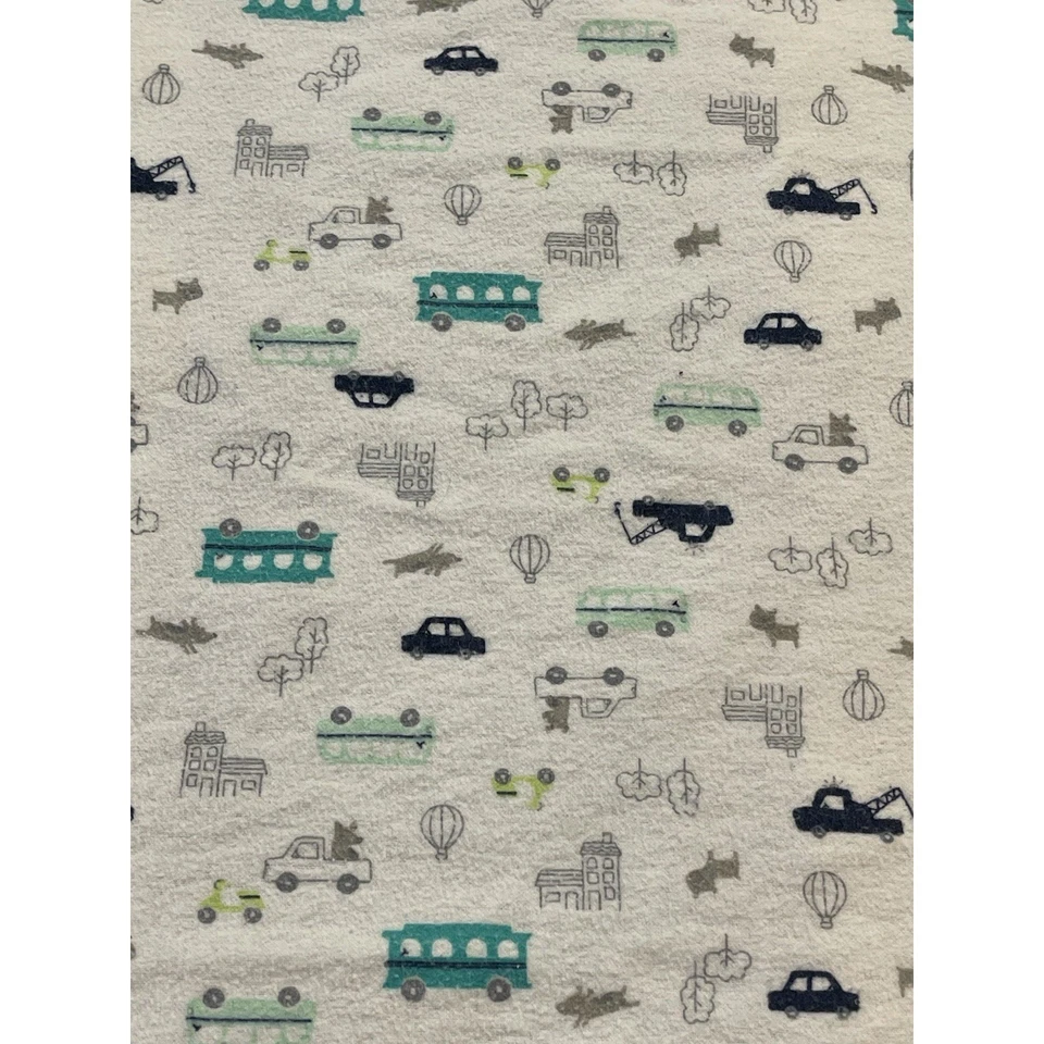 Child of Mine by Carters Puppy Dog Baby Receiving Blanket Truck Car Bus Trees - Image 2 of 4