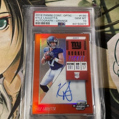 2018 Kyle Lauletta Contenders Optic Rookie Ticket Auto SP 24/25 RC #130 PSA 10