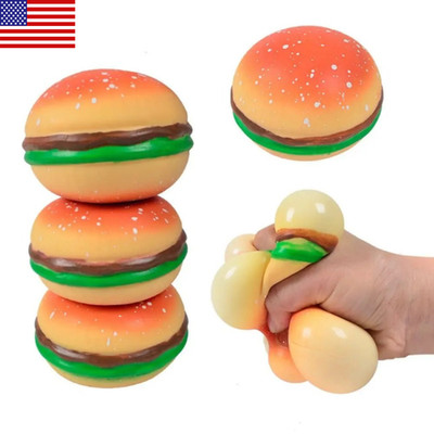 Hamburger Squishy Toy Slow Rising Stress Relief Soft Squeeze Burger Gift