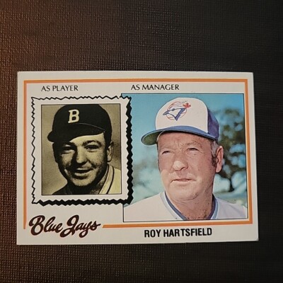 1975 Topps #444 Roy Hartsfield Manager Toronto Blue Jays.  E1