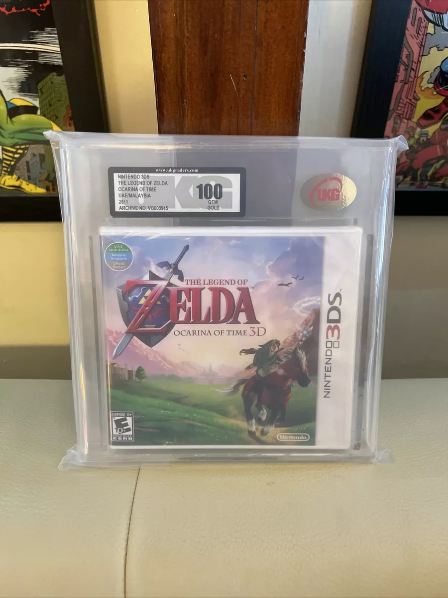 The Legend Of Zelda Ocarina Of Time 3D UKG 100 GEM GOLD Nintendo 3DS VGA  WATA