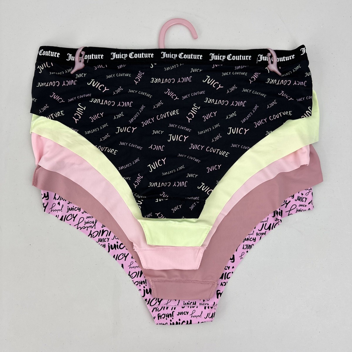 【新品タグ付き】Juicy Couture ビキニショーツMサイズ 5枚セット Juicy Couture 5 Pack Intimates Hipster No Panty Lines