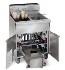 Imperial IFSSP650 93" Floor Model (6) 50lb Capacity Gas Fryer Battery