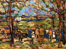 Oil painting Squanton-Maurice-Prendergast-oil-painting impression art landscape