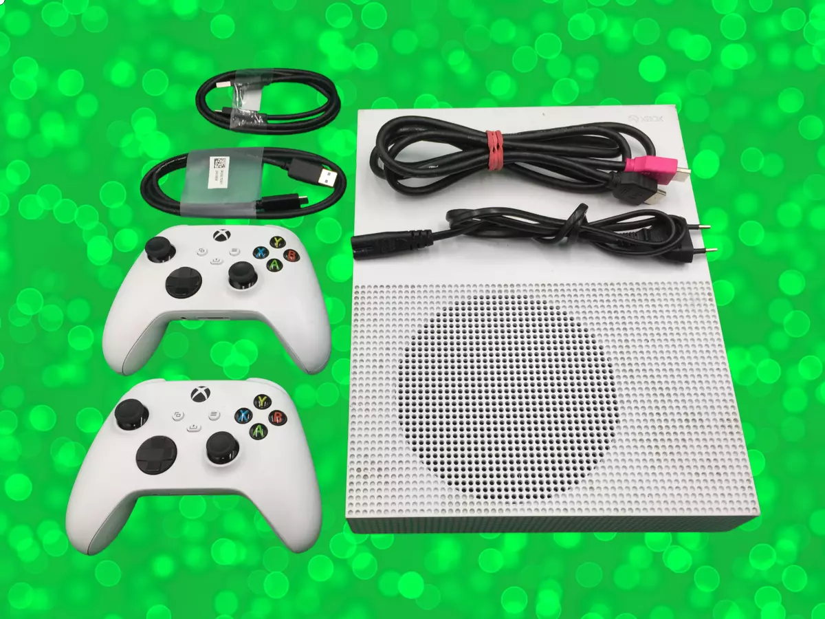 Xbox One S Model 1681 Bundle 6 Games 1 Controller White Console 1