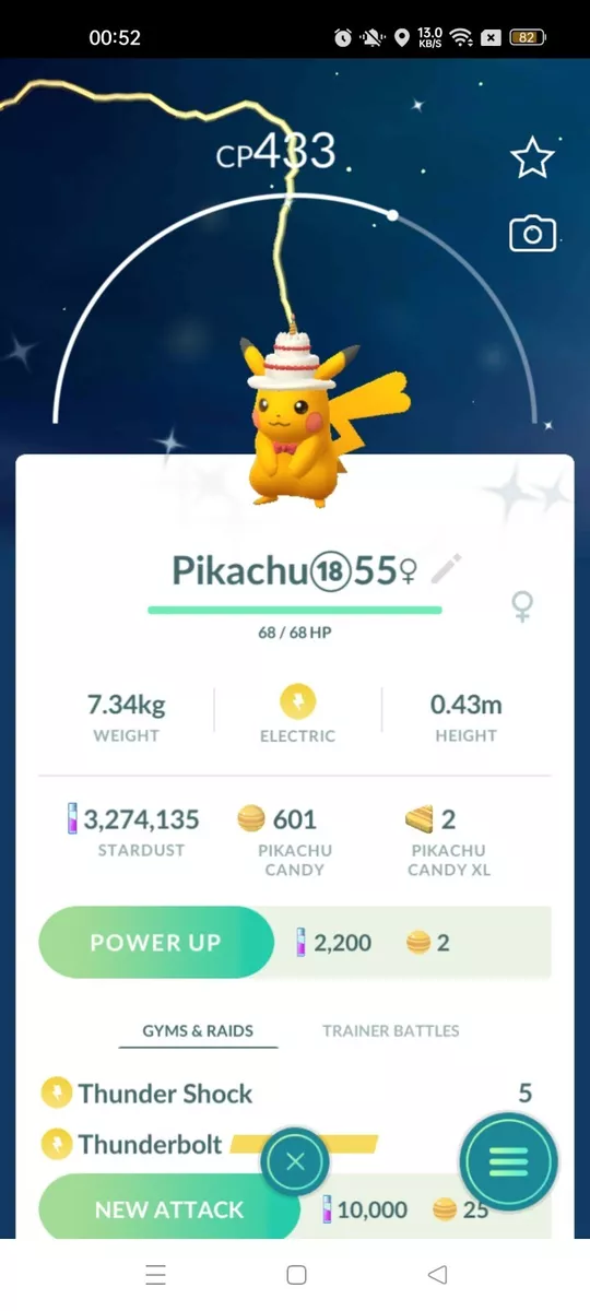 Pokémon GO Shiny Cake Costume Pikachu – Trade 20.000 stardust (Read  Describe) - PoGoFighter