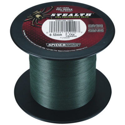 Spiderwire Stealth Green 270M 50Lb/35mm Geflochtene Angel Schnur Grün Kva