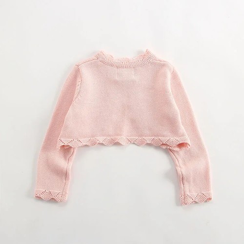 Girls Knit Cardigan Toddler Girl Bowknot Wedding Birthday Party Crochet Coat Kid - Picture 24 of 29