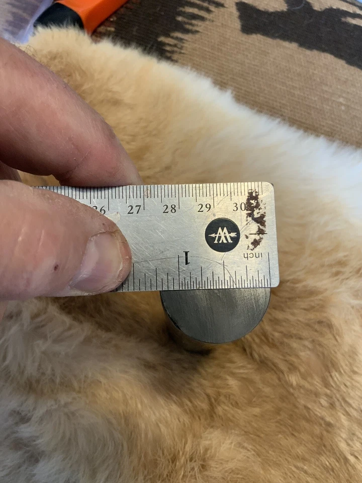 MANGO DE CUCHILLO DE CUERNO DE BÚFALO varillas cilindro pulido 5” X 1 3/16” negro fabricación de cuchillos Foto 3 de 4