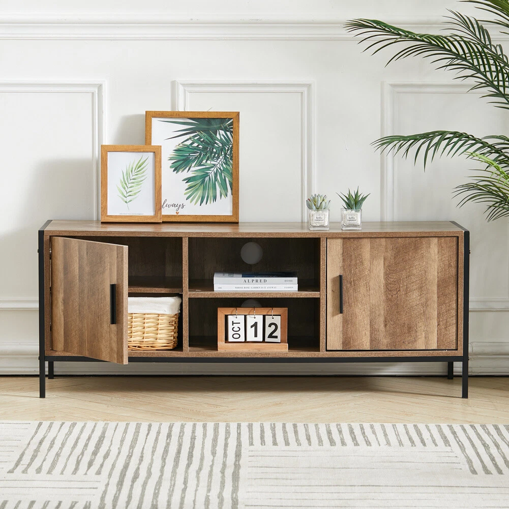 Grey Oak TV Cabinet Living Room TV Stands Units Sideboard Console