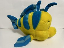 Vintage Disneyland Walt Disney World Little Mermaid Flounder Plush Fish 12  