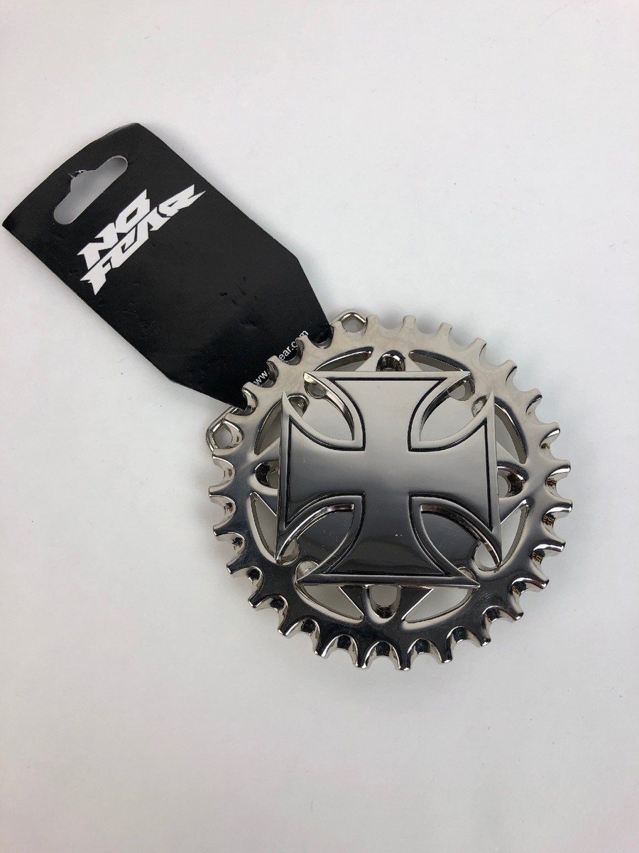 FLEI ポンチョ NOS No Fear 3.5” Spinner Belt Buckle MotorCycle Sprocket