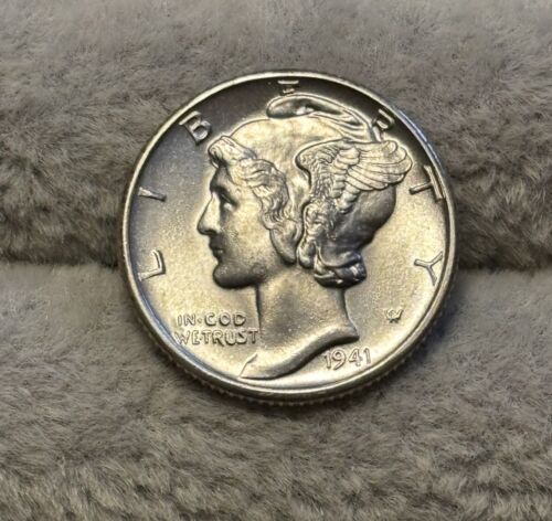 1941-D Silver Mercury Dime Gem BU FSB