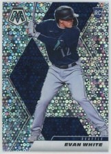 2021 Panini Mosaic Evan White Rookie Variation Quick Pitch Silver Prizm RC
