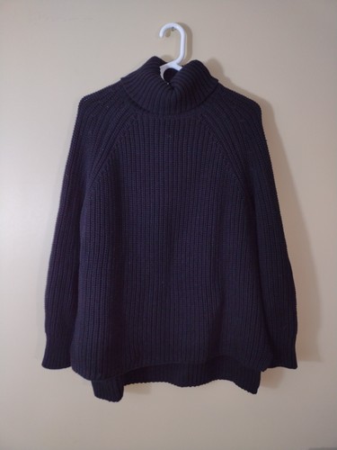 Maglione maglia grossa girocollo 525 America taglia grande NERO 100% cotone NUOVO, DW14 - Foto 1 di 7