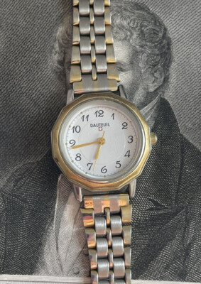 Montre Homme Dautheuil Quartz - Boîtier Acier Argenté - Bracelet Métal - Occasion
