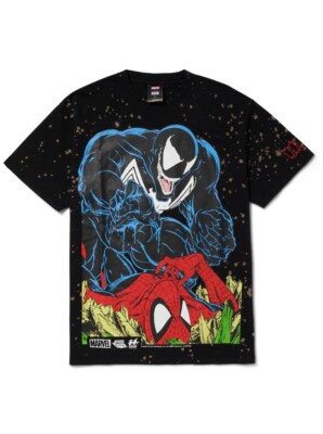 Huf x Spider-Man Venom Is Back Marvel T-Shirt Size Large Black