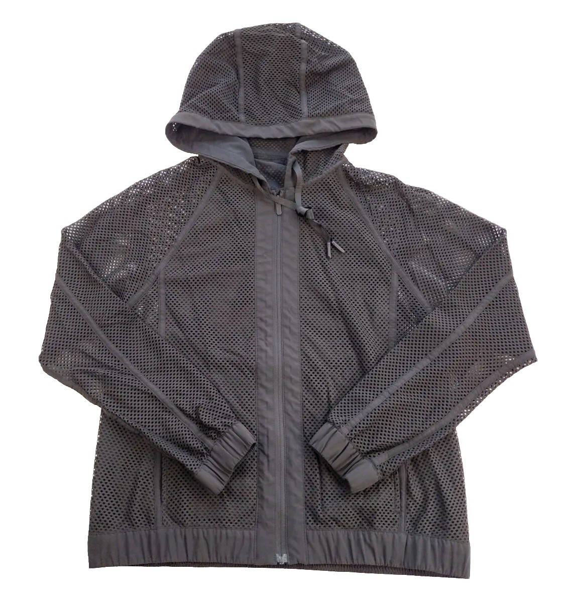 LULULEMON Relaxed Fit Black Mesh Hooded Jacket Womens Sz 6
