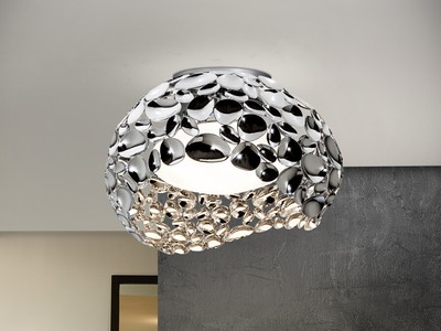Deckenlampe Deckenleuchte silber chrom LEDs Designer Lampe luxus NARISA Ø46