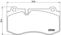 P 50 074 Brembo Bremsbelagsatz, Scheibenbremse FüR BRABUS,MERCEDES-BENZ