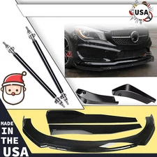 For Mercedees-Benz Front Bumper Lip Splitter Spoiler Body Kit Side Skirt