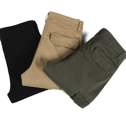 New Mens Fashion Slim Fit Pocket Pants Cargo Trousers Workwear Pant Sports - Picture 6 of 10