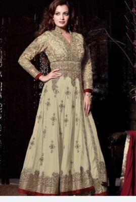 Indian Bollywood Style Designer long dress Havy Embroidery Was110 Now45 |  eBay
