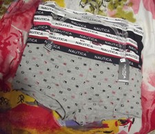 7 NEW NAUTICA NT4463 5PKCR SIGNATURE WAIST COTTON BOYSHORT PANTIES XL