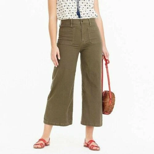 j crew wide leg cropped pants