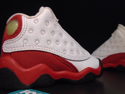BABY NIKE AIR JORDAN XIII 13 RETRO BT CHERRY CHICAGO WHITE RED