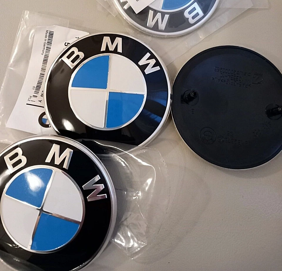 Original BMW 82mm Coche Delantero/Trasero/Capó/Baúl Emblema Insignia Logo Genune Foto 2 de 4