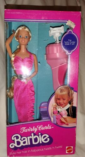 Vintage 1982 Twirly Curls Barbie Mattel 5579 stalówka w pudełku - Zdjęcie 1 z 12