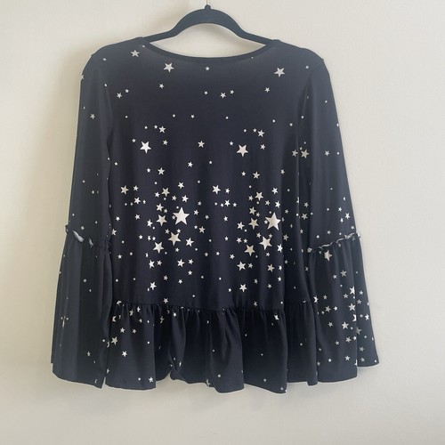 Top corto con volantes estampado de estrellas mangas Belle pequeñas celestiales altar’d state - Imagen 6 de 14