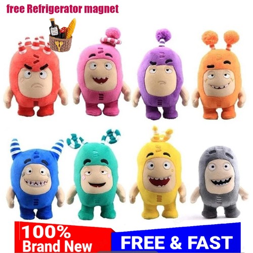 8PCS Oddbods Cartoon Plush Toy Set - 18-24CM Stuffed Dolls for Kids & Home Decor